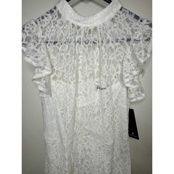 Lulus white lace mini dress NWT Size medium - Picture 2 of 3